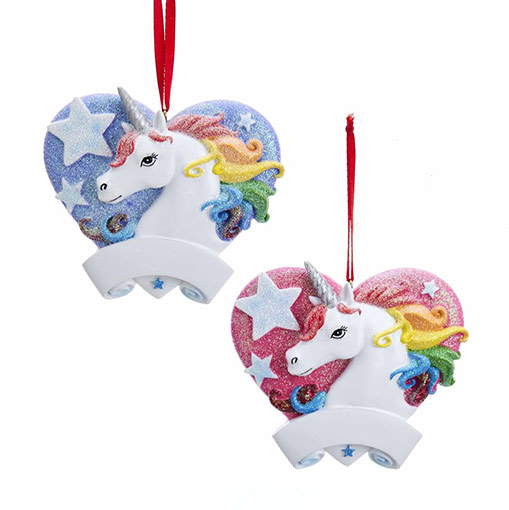 Item 101715 Unicorn With Heart Ornament