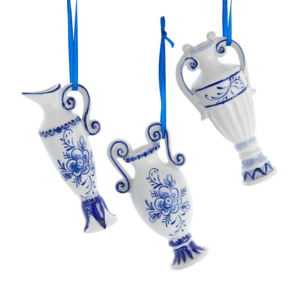 Item 101765 Blue Delft Vase Ornament