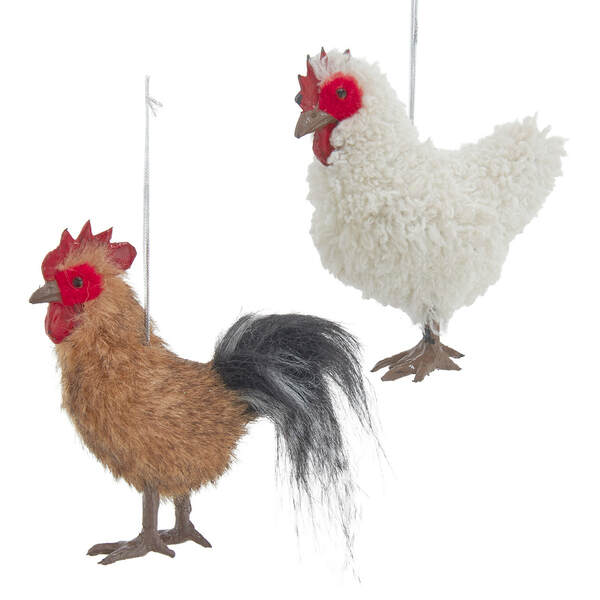 Item 101897 Rooster/Hen Ornament