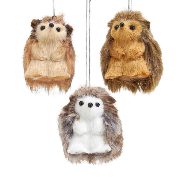 Item 101904 Furry Hedgehog Ornament