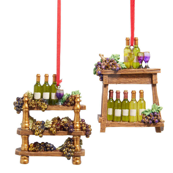 Item 102019 Wine With Rack Ornament