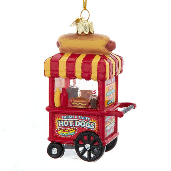 Item 102032 Noble Gems Hot Dog Cart Ornament