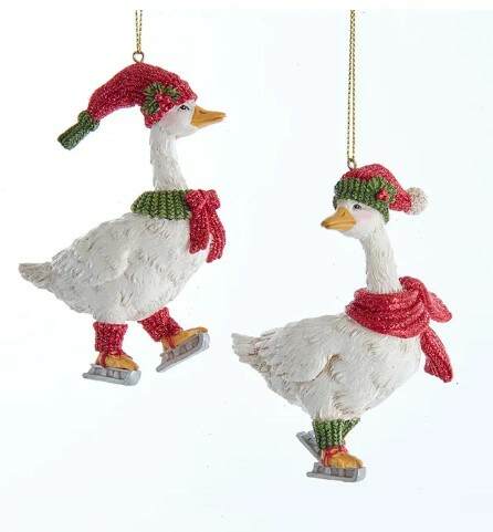 Item 102060 Skating Geese Ornament