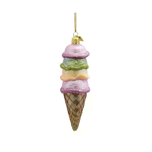 Item 102069 Noble Gems Ice Cream Cone Ornament