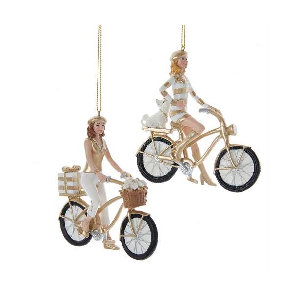 Item 102154 Modern Girl On Bike Ornament