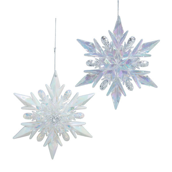 Item 102171 Opalescent Glittered Snowflake Ornament