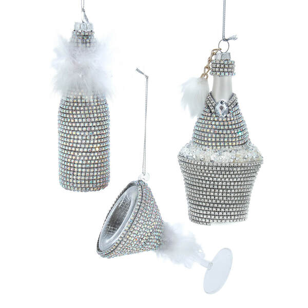 Item 102176 Bottle Martini Glass Ornament