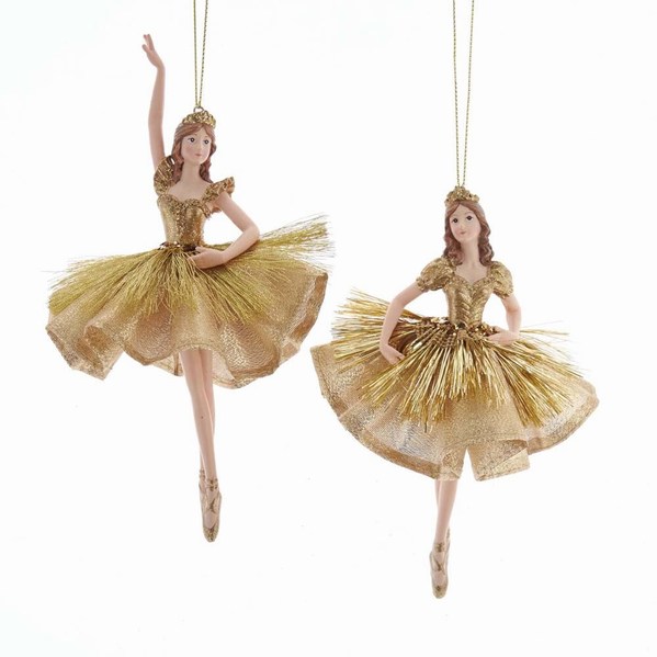 Item 102230 Gold Ballet Ornament