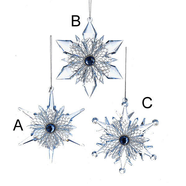Item 102236 Blue Snowflake Ornament