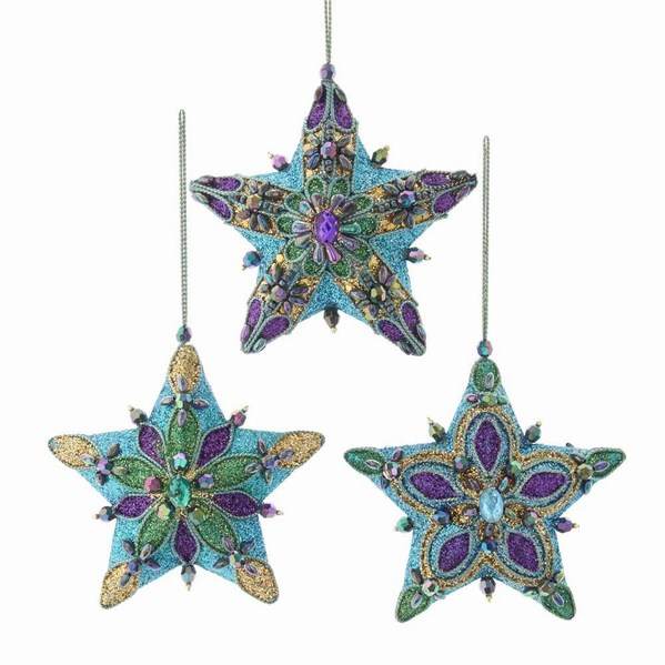 Item 102403 Peacock Star Ornament