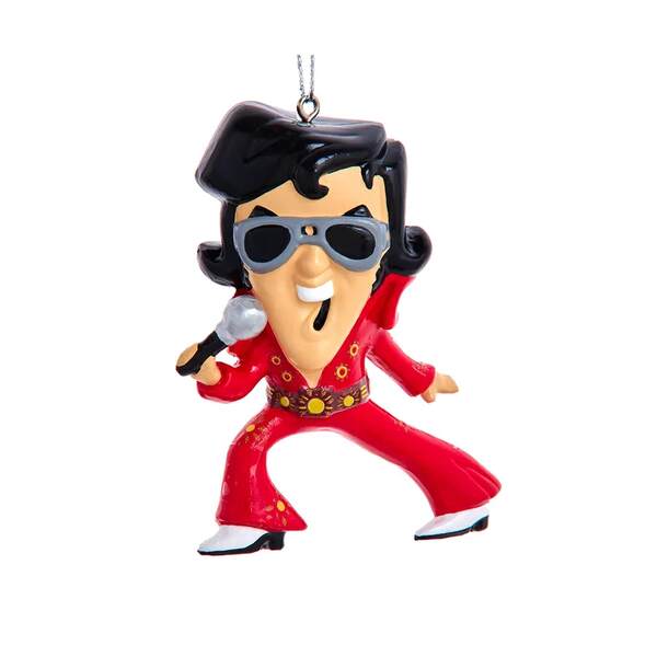 Item 102460 Cartoon Elvis Red Suit Ornament