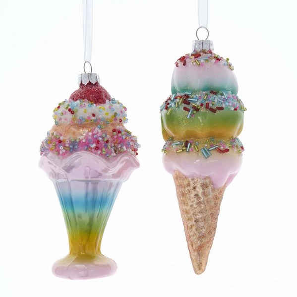 Item 102469 Rainbow Ice Cream Ornament