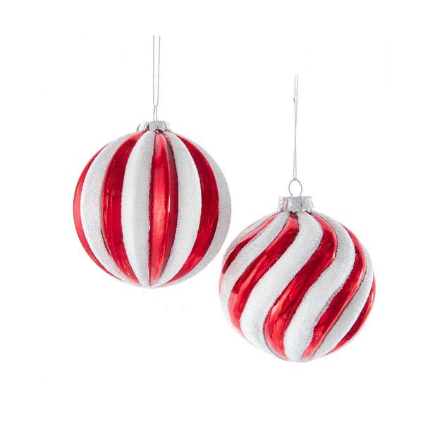 Item 102483 Peppermint Stripe Ball Ornament