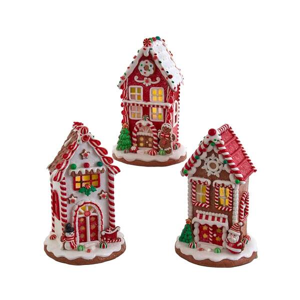 Item 102633 Santa/Snowman Gingerbread House