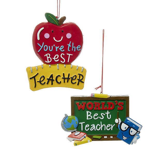 Item 102642 You're The Best Teacher/World's Best Teacher Sign Ornament