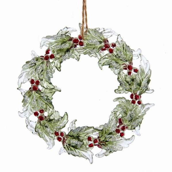 Item 102663 Birch Berry Wreath With Glitter Ornament