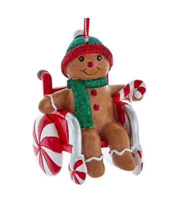 Item 102689 Gingerbread Kid Wheel Chair Ornament