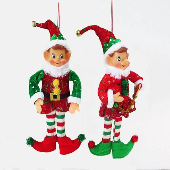 Item 102692 Stuffed Elf Ornament