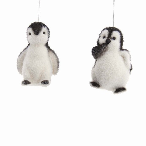 Item 102706 Flocked Penguin Ornament