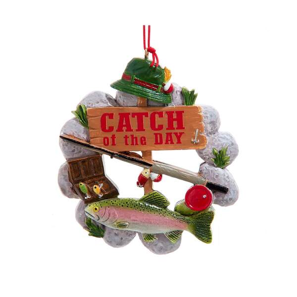 Item 102746 Catch Of The Day Fishing Ornament