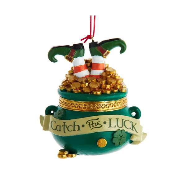 Item 102768 Irish Pot Of Gold Ornament