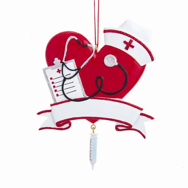 Nurses Make It Better Bandage Box with Heart Dangle Ornament Kurt Adler 