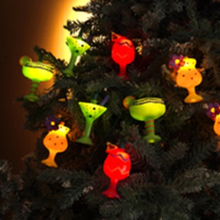 Item 102913 Cocktail Glasses Christmas Tree Light