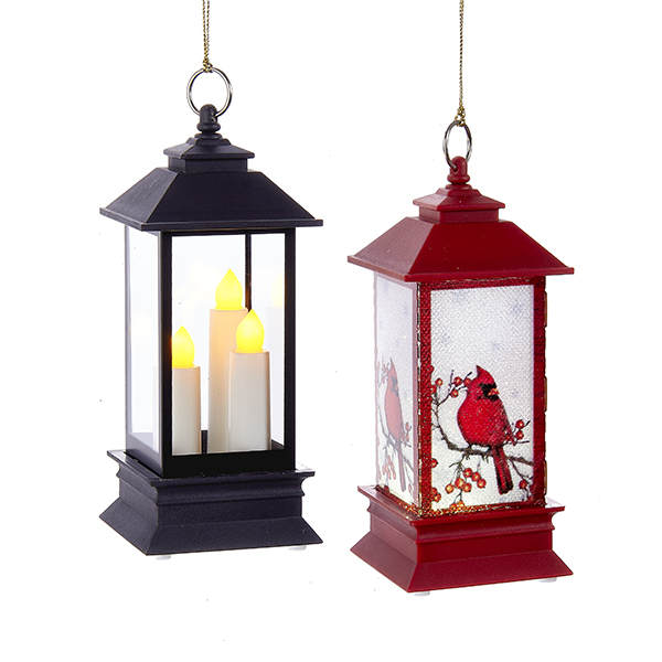 Item 103076 Lighted Lantern With Candles/Cardinals Ornament