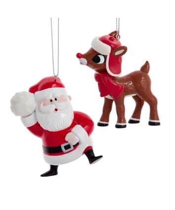 Item 103135 Rudolph/Santa Ornament