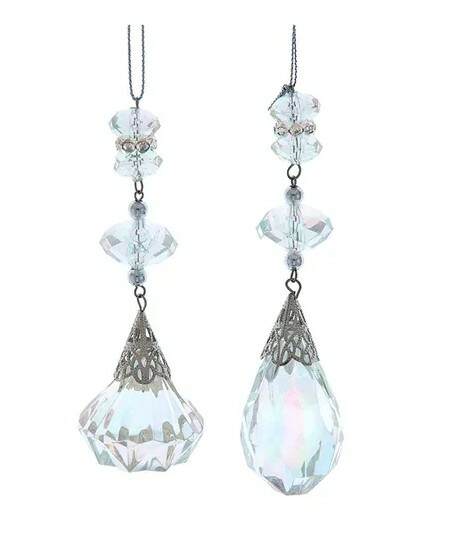 Item 103178 Opalescent Dangle With Stones Ornament