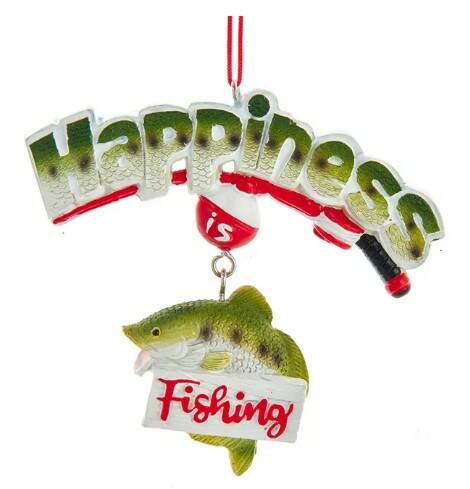 Item 103191 Happiness Is Fishing Ornament