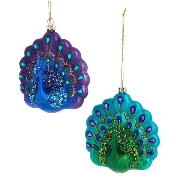 Item 103262 Glass Peacock Ornament