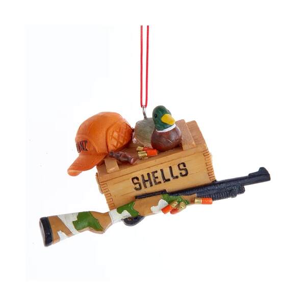 Item 103282 Shotgun Shell Box With Duck Ornament