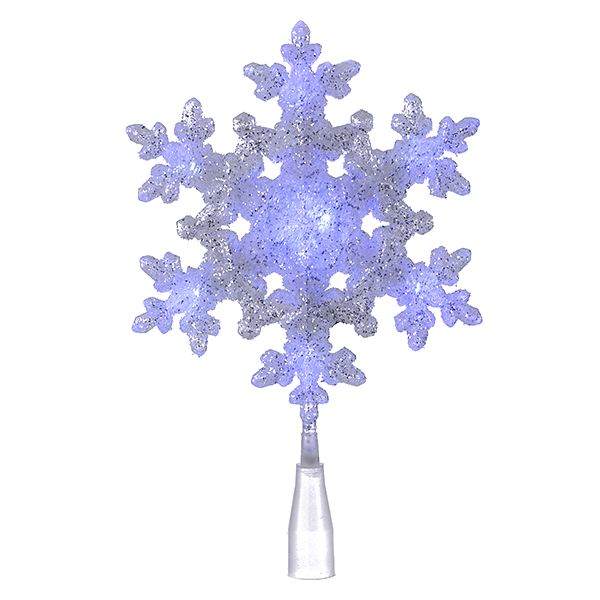 Item 103292 White/Blue LED Snowflake Tree Topper