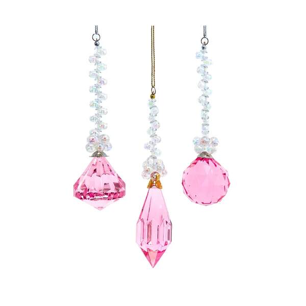 Item 103302 Pink Drop Ornament