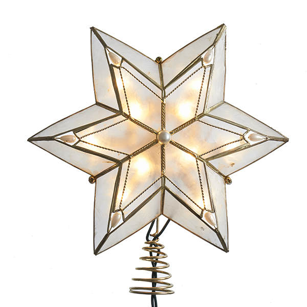 Item 103304 6 Point Star Tree Topper With 10 Lights