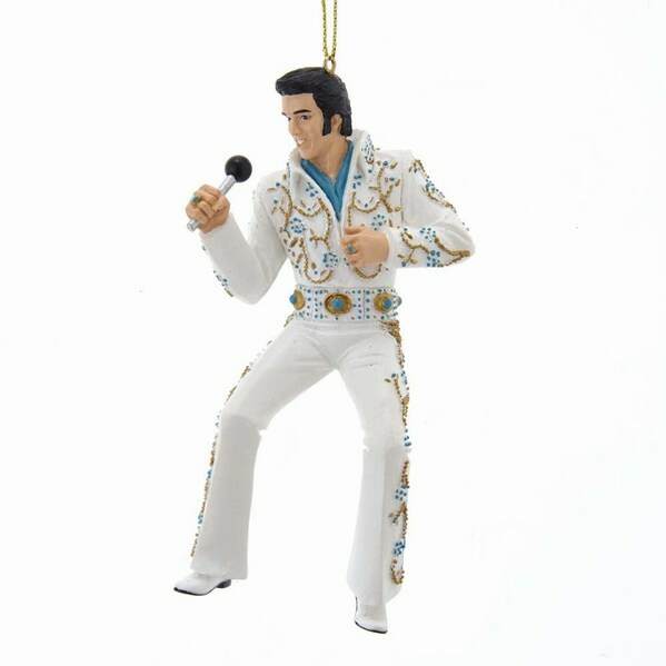 Item 103324 Elvis Presley In Aqua/White Jumpsuit Ornament