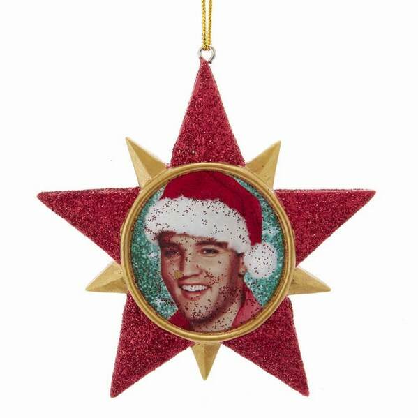 Item 103337 Elvis Bas Relief Star Ornament
