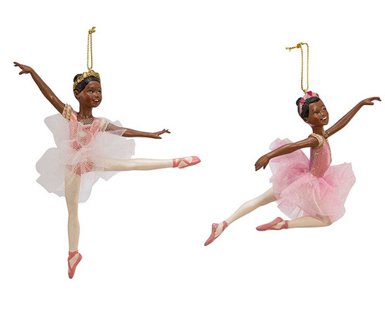 Item 103373 African-American Ballerina Girl With Tutu Ornament