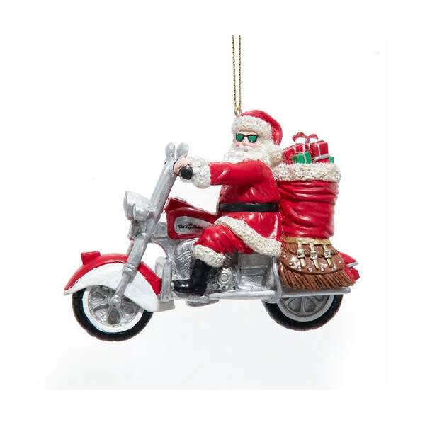 Item 103404 Old Guys Rule Motorcycle Santa