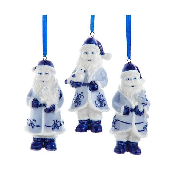 Item 103650 Porcelain Santa Ornament