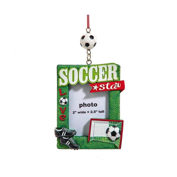 Item 103759 Soccer Photo Frame Ornament