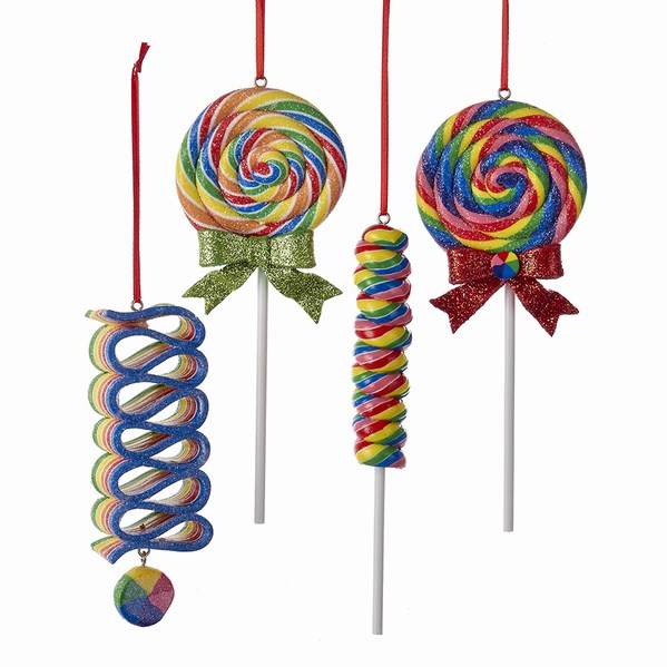 Item 103836 Glittered Multicolor Candy/Lollipop Ornament