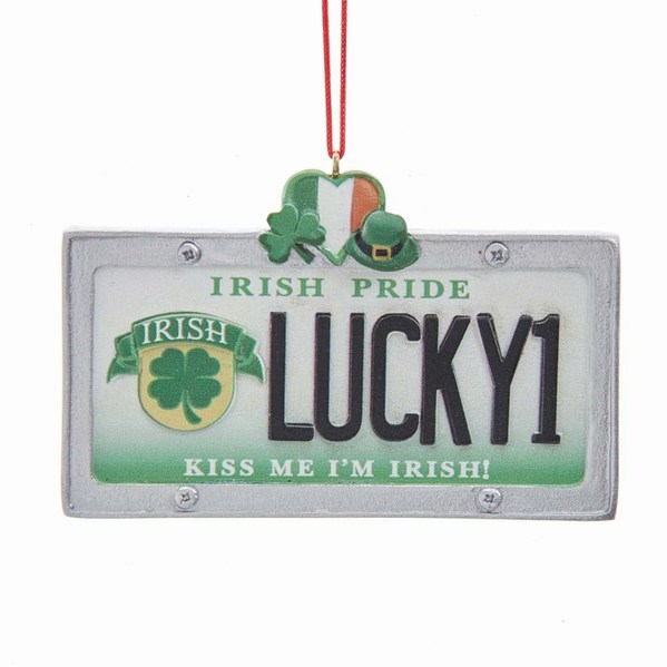Item 103855 Lucky 1 Irish License Plate Ornament