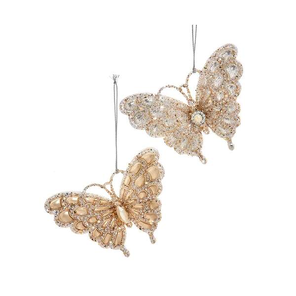 Item 103907 Platinum Butterfly Ornament