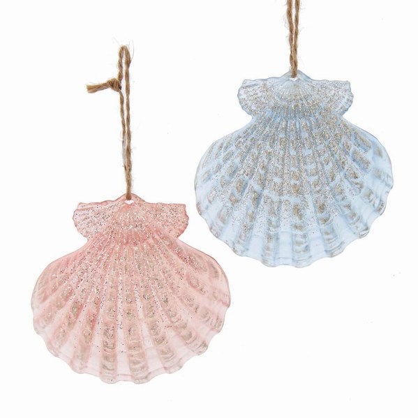 Item 103999 Sea Shell With Glitter Ornament