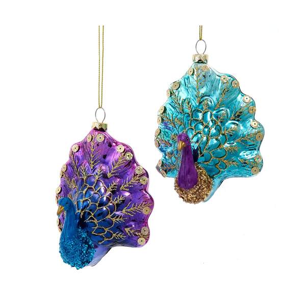 Item 104053 Glass Peacock Ornament