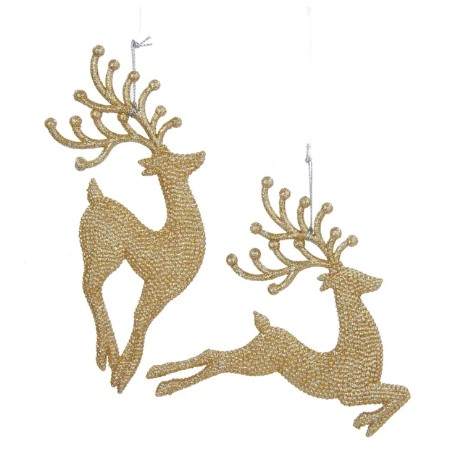 Item 104094 Gold Diamond Reindeer Ornament