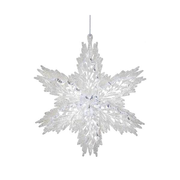 Item 104106 White/Clear Snowflake Ornament