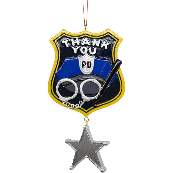 Item 104145 Thank You Police Ornament